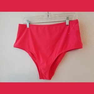 Aerie NWOT Coral High Waisted BS Bottom XL